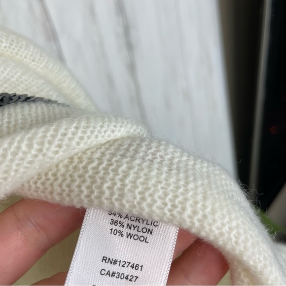 Wildfox RARE white label happy face sequin knit hooded poncho - Picture 4 of 6